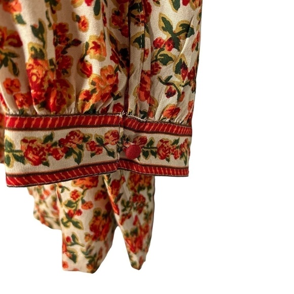 Woman Within Boho Floral & Leaf Print Lightweight Button Down Tunic Top NWT - Picture 10 of 16